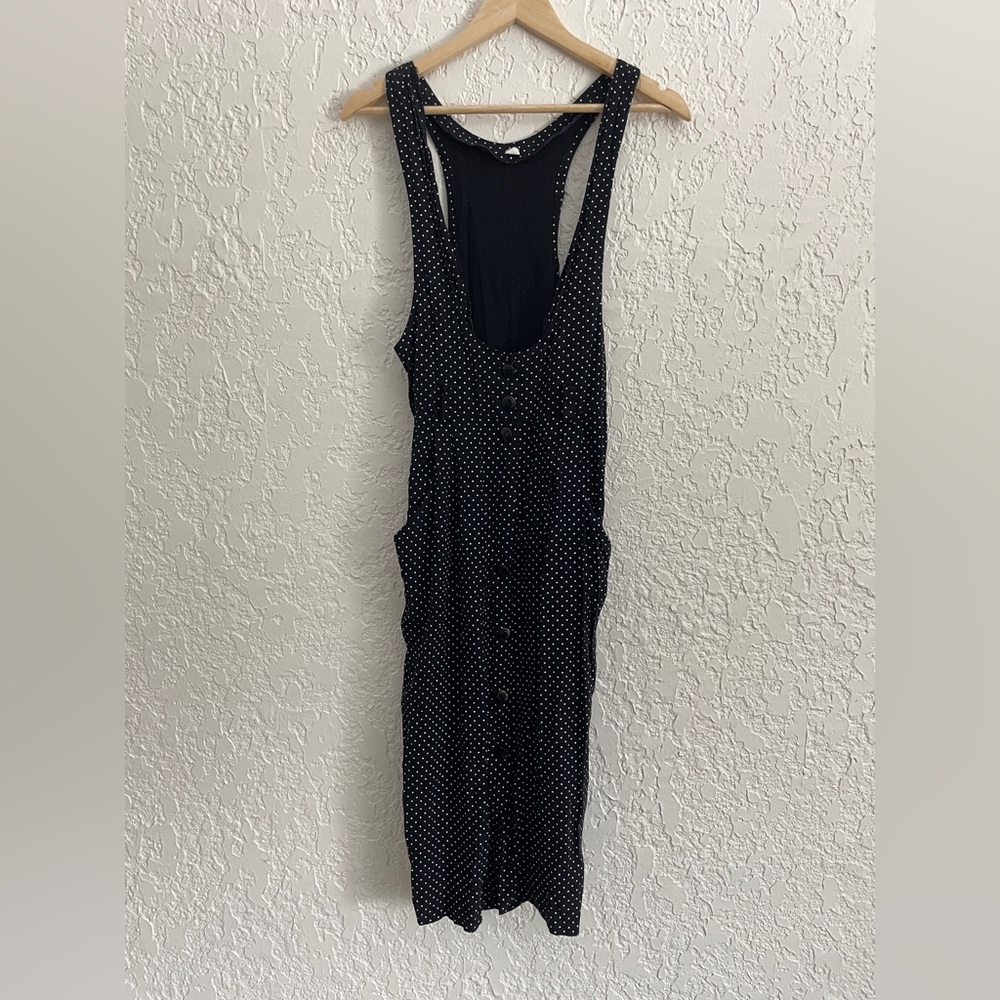 Cute Vintage 90s Rayon Polka Dot Jumper Dress